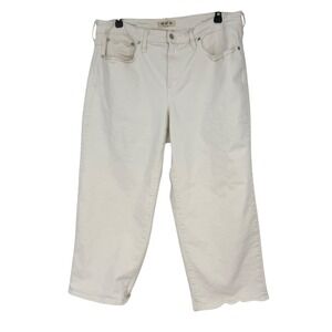 Madewell The Perfect Vintage Wide-Leg Crop Jean White 16W Womens Denim Pants